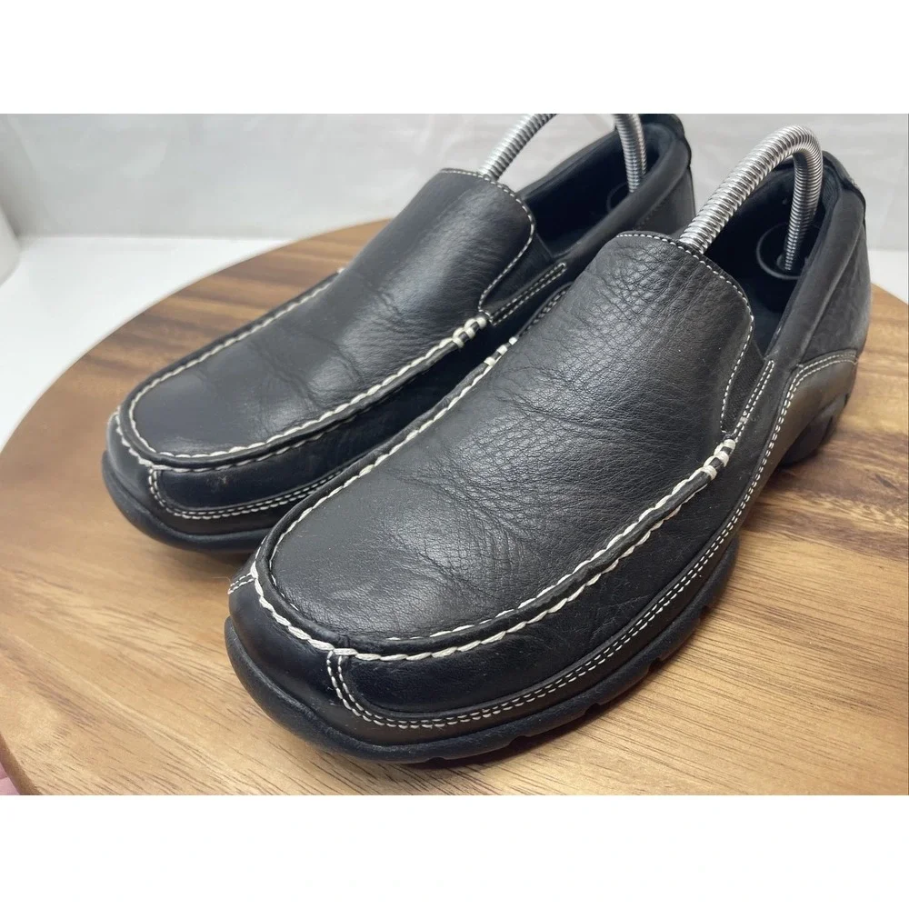 Rockport XCS‎ Mens Shoes 9.5 M Casual Slip on Lightweight Loafer Leather Black